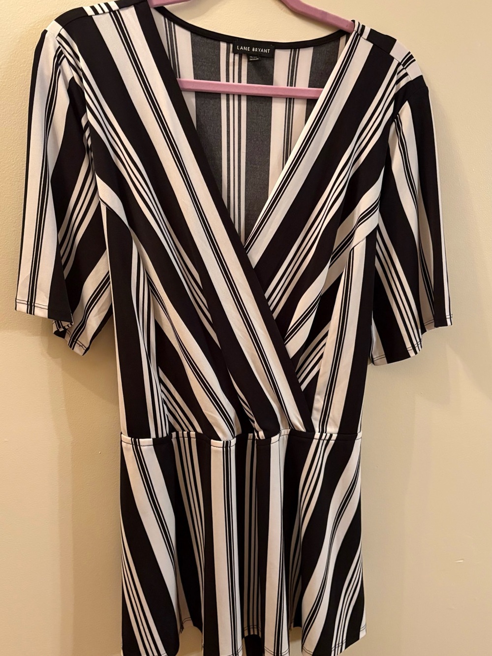 Lane Bryant Black and White Stripe Top Plus size 18/20